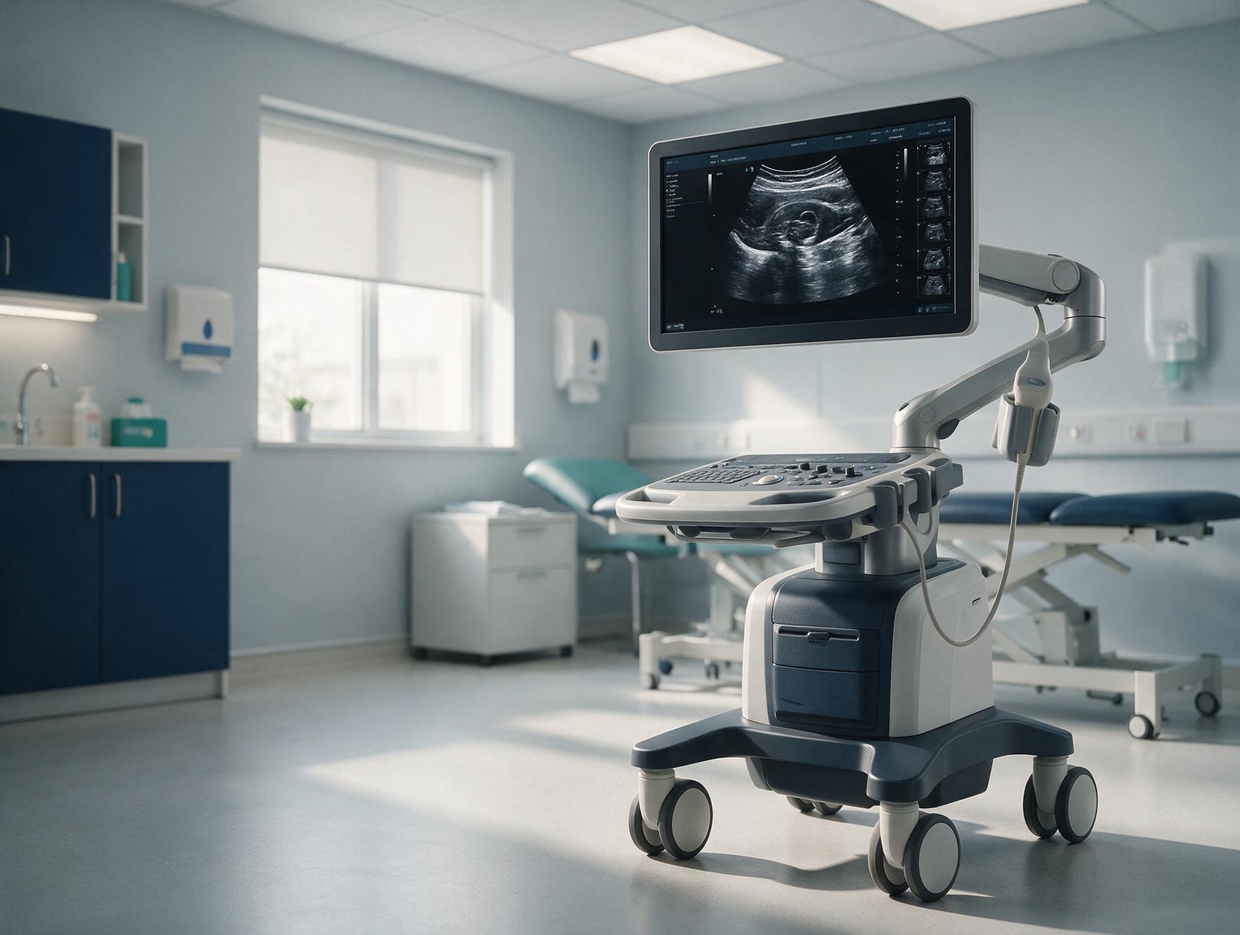 Ecógrafo musculoesquelético en una consulta de fisioterapia